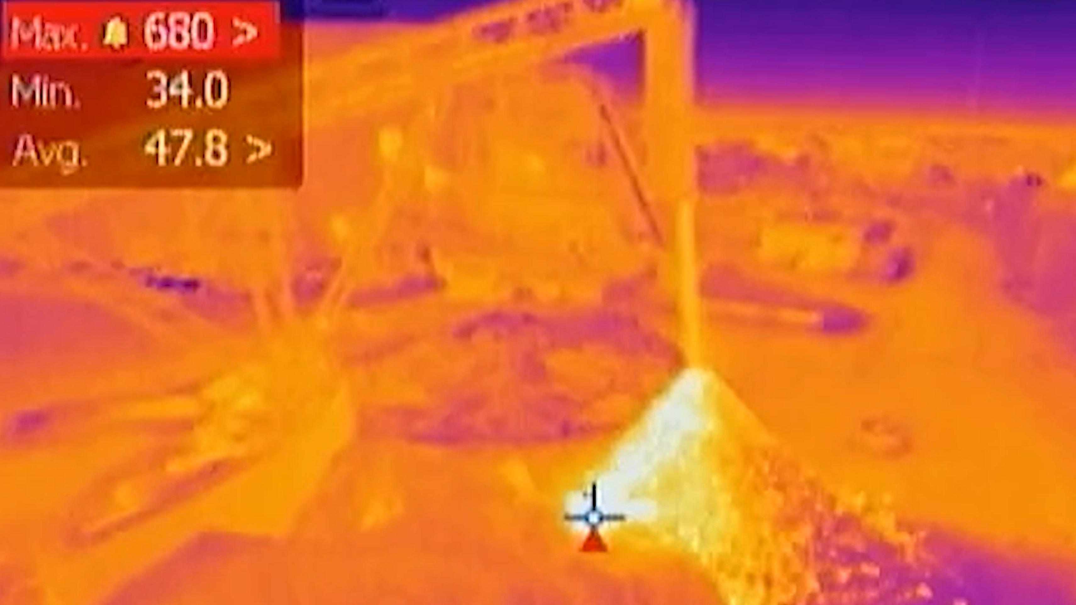 thermal detection - high danger temperature camera view