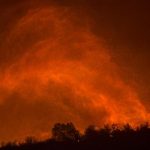 image of an orange sky from the flames