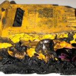 aftermath of a battery fire