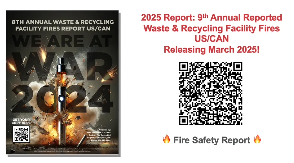 8th Annual Waste and Recycling Facility Fire Report